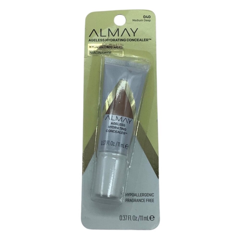 Almay Ageless Hydrating Concealer 040 Medium Deep 0.37 Fl Oz Hyaluronic Acid & N
